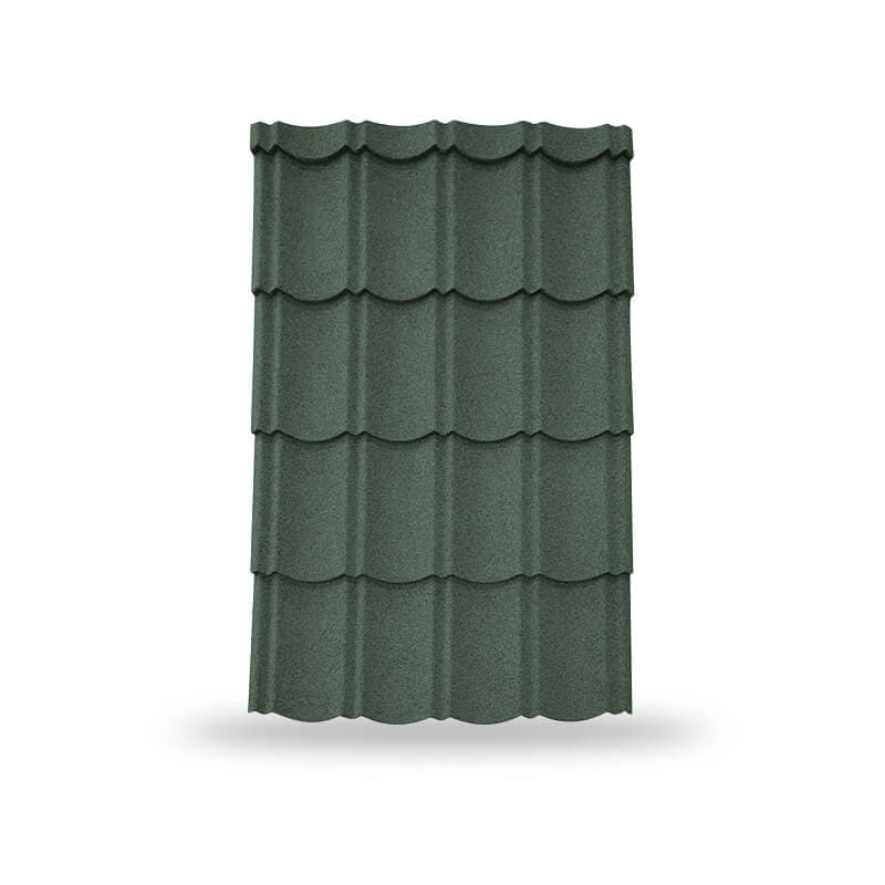 หลังคาเหล็กเคลือบเซรามิก ลอนเมอริเดียน 760 สี Forest Green | KINROOF