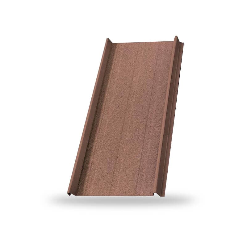 หลังคาเหล็กเคลือบเซรามิก SNAPLOCK 300 สี Burnt Orange สีพิเศษ KINROOF