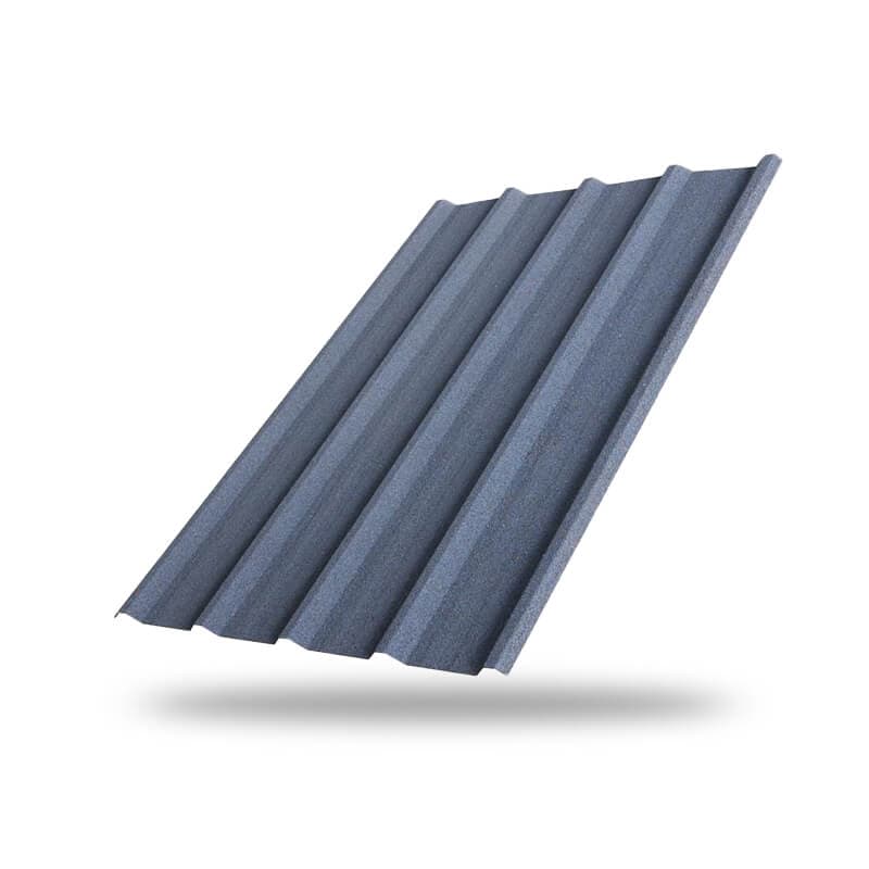 หลังคาเหล็กเคลือบเซรามิก 5 สันลอน 760 สี Andaman Blue สีพิเศษ KINROOF