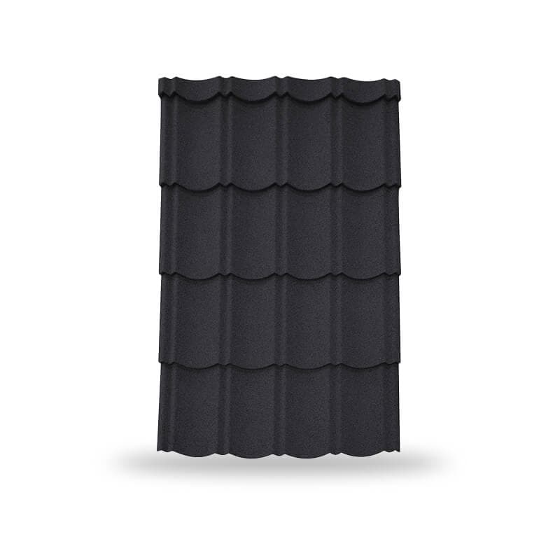หลังคาเหล็กเคลือบเซรามิก ลอนเมอริเดียน 760 สี Super Black | KINROOF