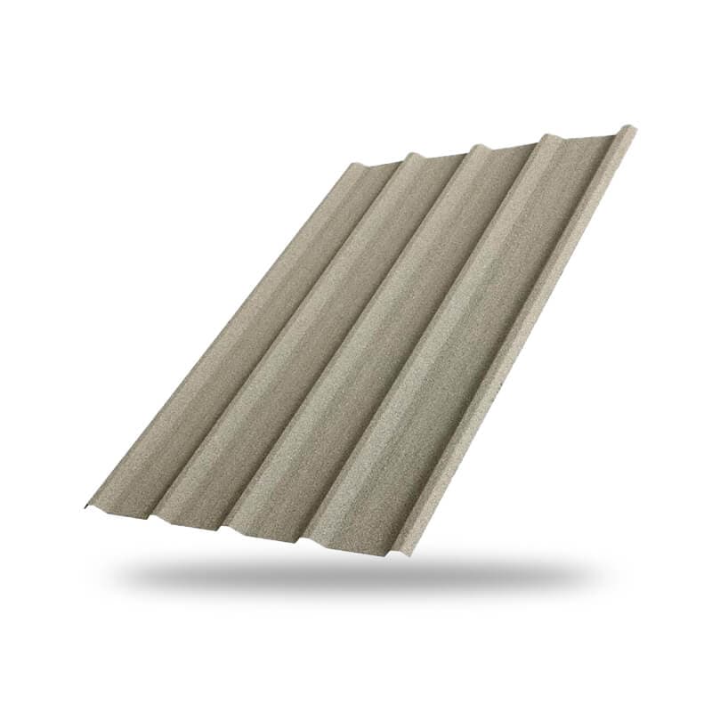 หลังคาเหล็กเคลือบเซรามิก 5 สันลอน 760 สี Natural Granite KINROOF