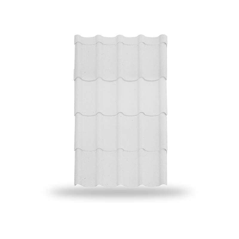 KINROOF หลังคาเหล็กเคลือบเซรามิก ลอนสเปน 760 สี Daisy White สีพิเศษ KINROOF