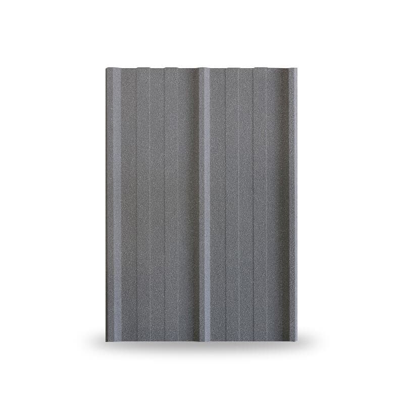 หลังคาเหล็กเคลือบเซรามิก 3 สันลอน 760 สี Midnight Gray KINROOF